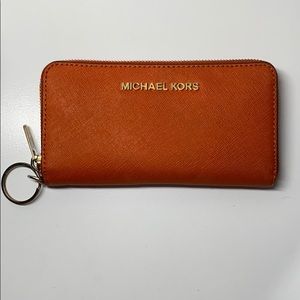 Orange Michael Kors Wallet